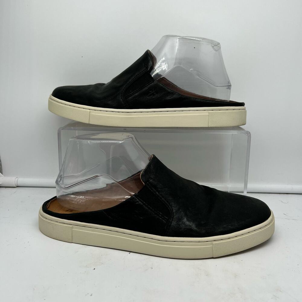 Frye Shoes Womens 7.5 Black Mule Leather Slip On Casual